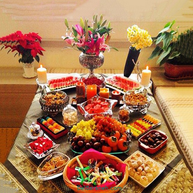 چند مدل ساده تزیین شب چله ای عروس