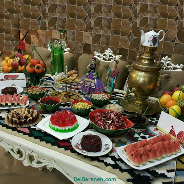 چند مدل ساده تزیین شب چله ای عروس