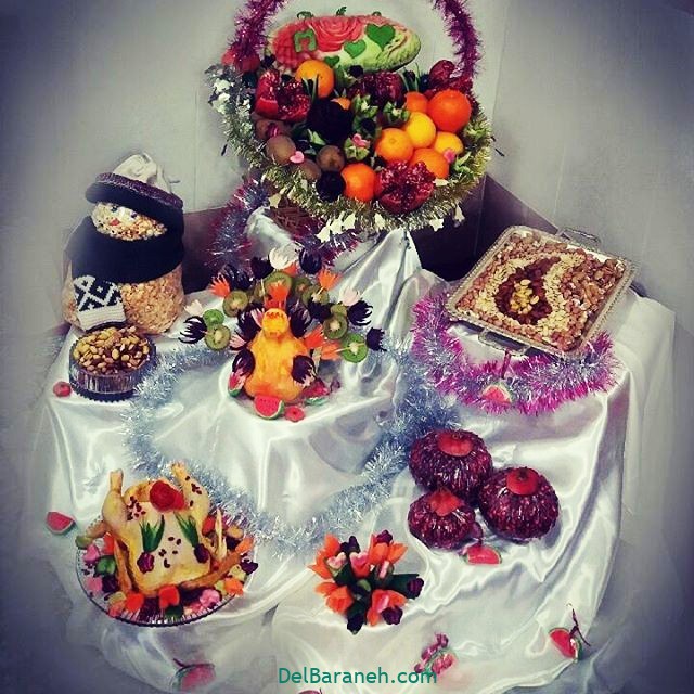 چند مدل ساده تزیین شب چله ای عروس