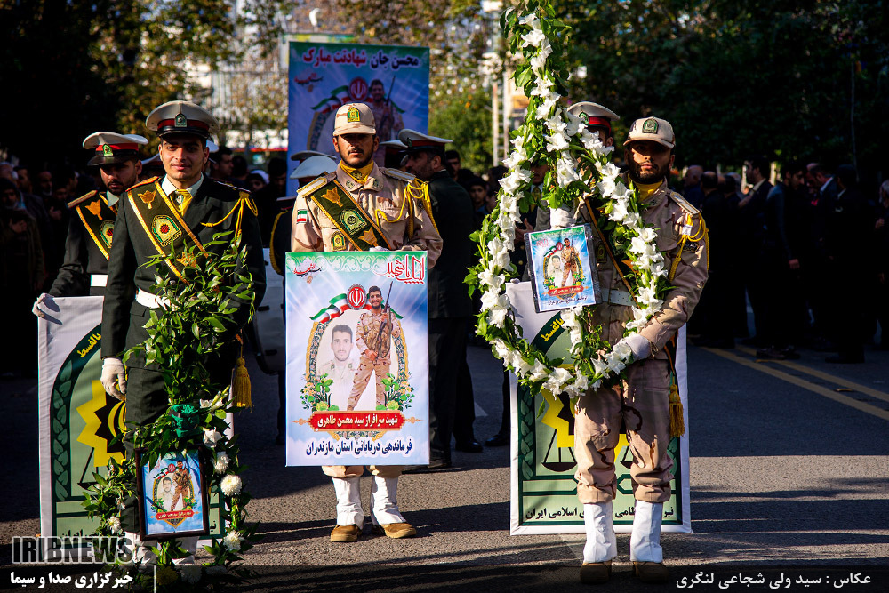 تشییع پیکر شهید سید محسن طاهری در ساری