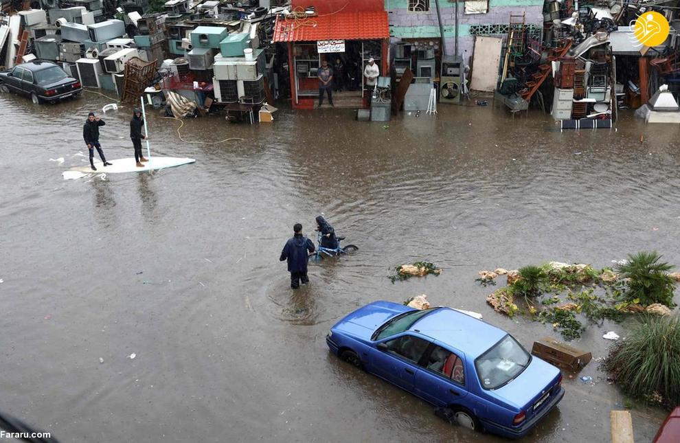 غرق شدن لبنان پس از سیل