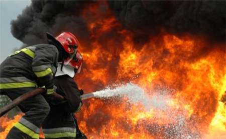 آتش سوزی انبار کارخانه قارچ در نظرآباد