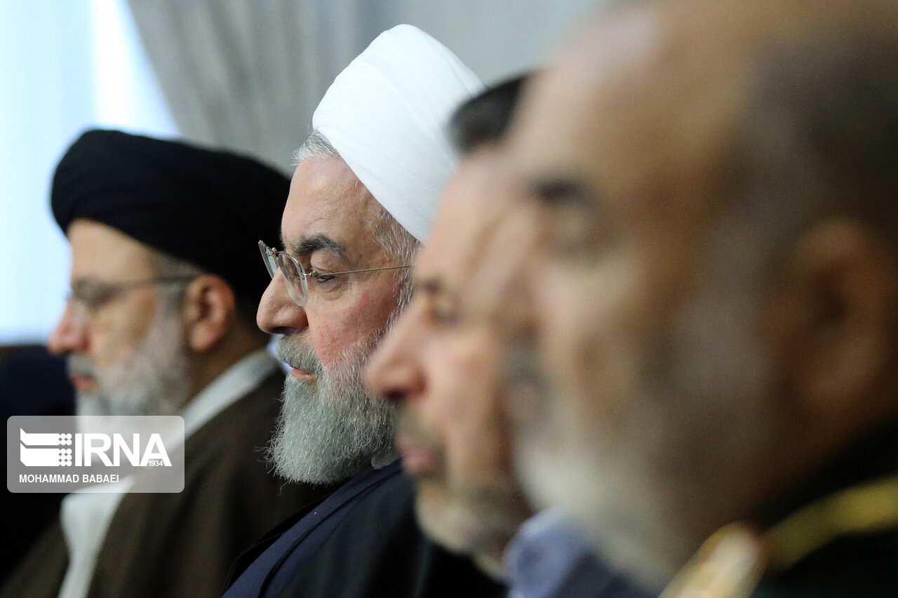 رئیسی و روحانی در جلسه شورای عالی فضای مجازی