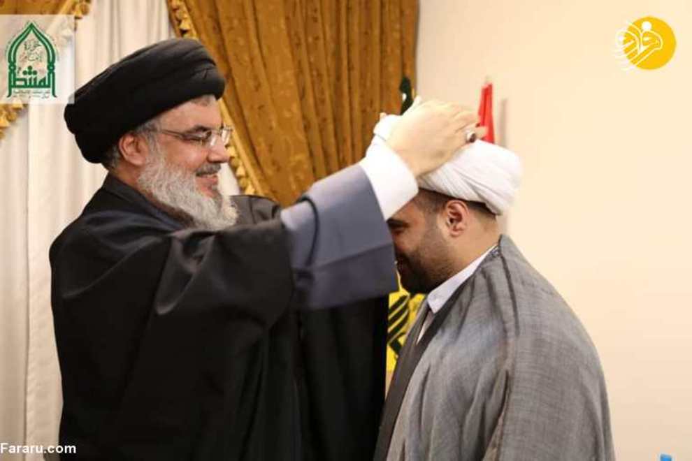 عمامه گذاری طلاب توسط سید حسن نصرالله
