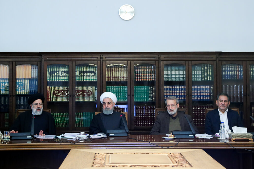 تصویری از روحانی و لاریجانی در جلسه شورای عالی هماهنگی اقتصادی