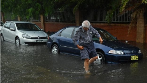 باران سیل‌آسای سیدنی رکورد ۳۰ ساله را شکست