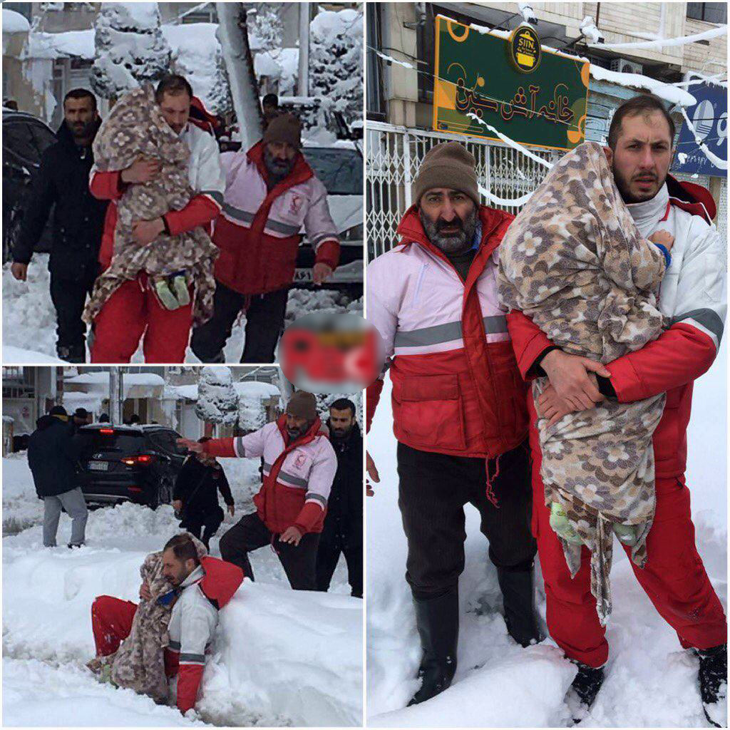 نجات کودک ۳ساله بیمار توسط نیروهای امداد و نجات شهرستان لاهیجان