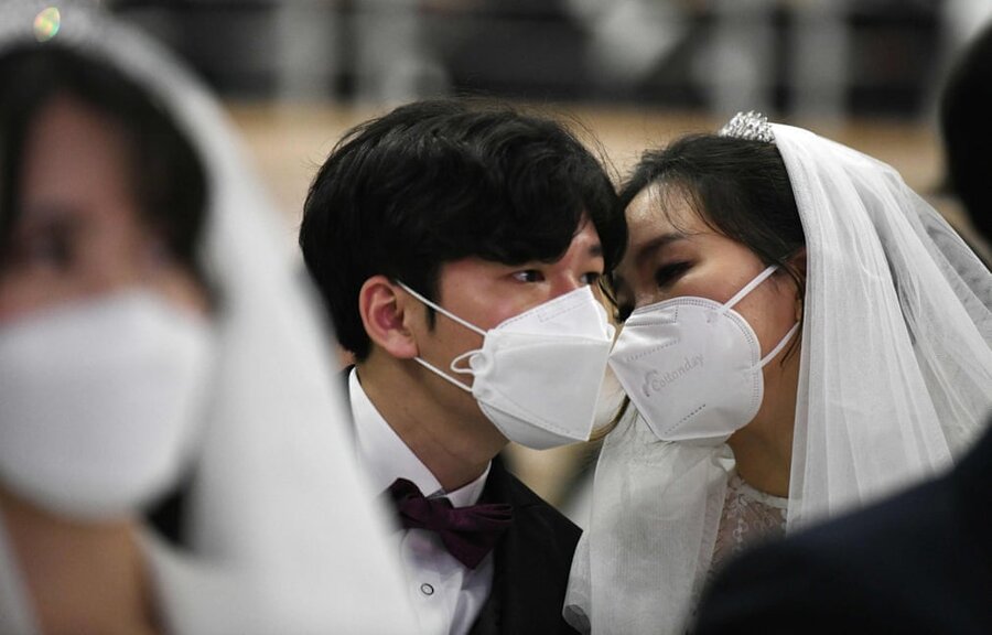 ازدواج 6 هزار نفر با ماسک