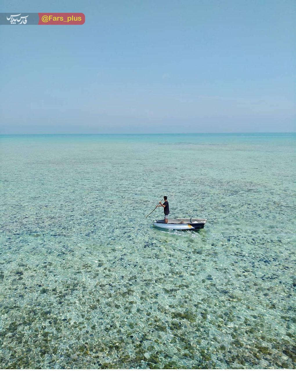 نمای دیدنی از جزیره مرجانی لاوان هرمزگان