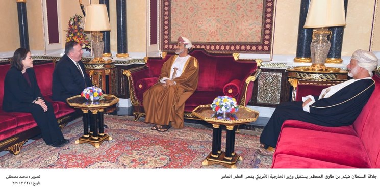 پامپئو پیام ترامپ را تسلیم سلطان عمان کرد
