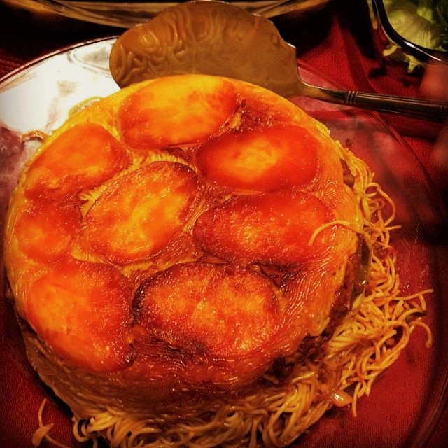 طرز تهيه ته ديگ سيب زميني برنج و ماکاروني