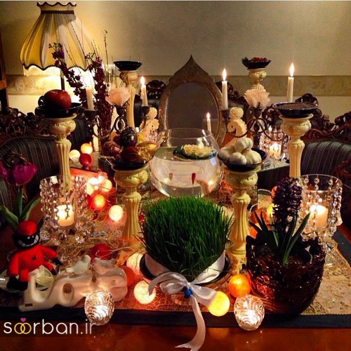 چیدمان سفره هفت سین 99 برای عروس خانم ها