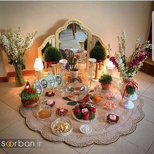 چیدمان سفره هفت سین 99 برای عروس خانم ها
