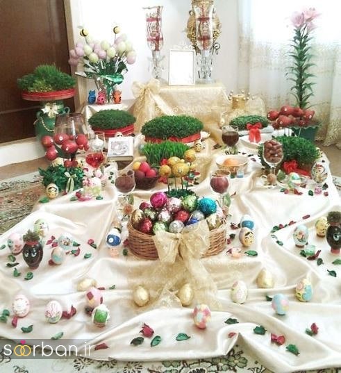 چیدمان سفره هفت سین 99 برای عروس خانم ها