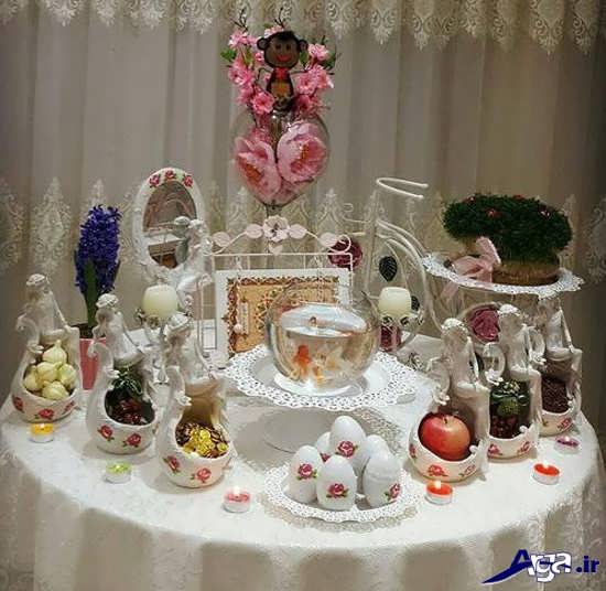 چیدمان سفره هفت سین 99 برای عروس خانم ها