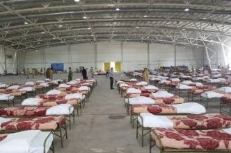 عکس/ آماده‌سازی نمایشگاه بین‌المللی تهران برای راه‌اندازی نقاهتگاه