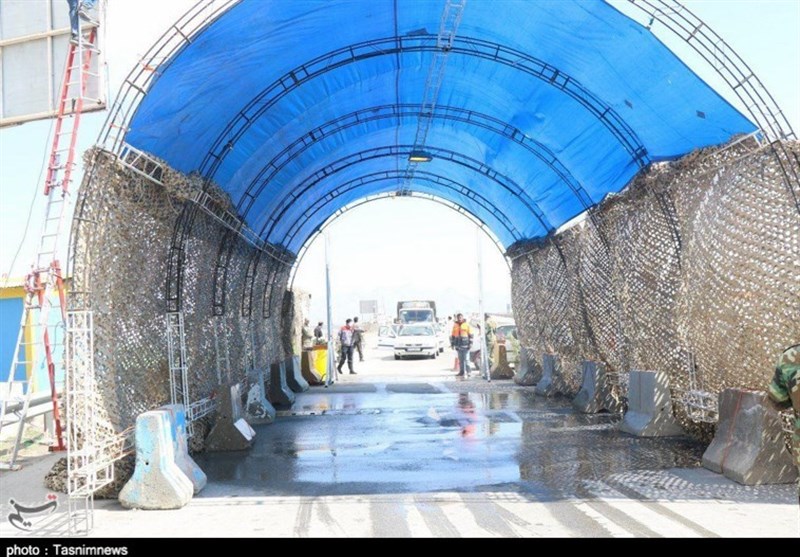 نصب گیت‌های ضدعفونی در مبادی ورودی بندر ماهشهر