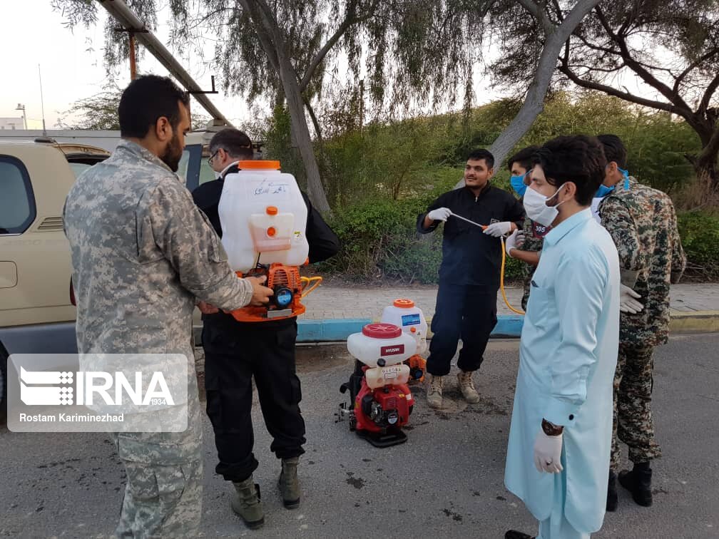 ضدعفونی چابهار برای مقابله با ویروس کرونا