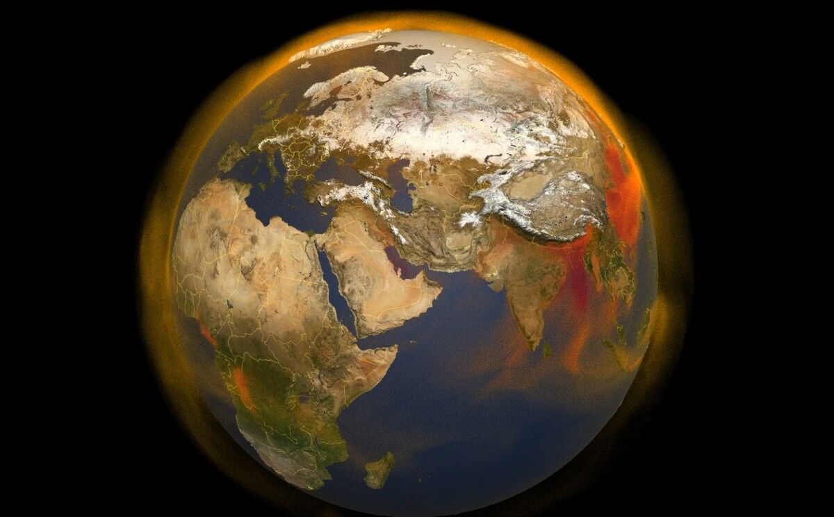 تهیه نقشه 3 بعدی گاز متان در اتمسفر زمین