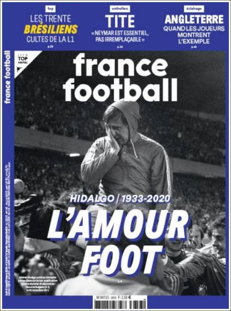 صفحه اول مجله فرانس فوتبال
