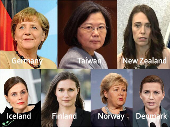7 زن و 7 کشور موفق در مبارزه با کرونا