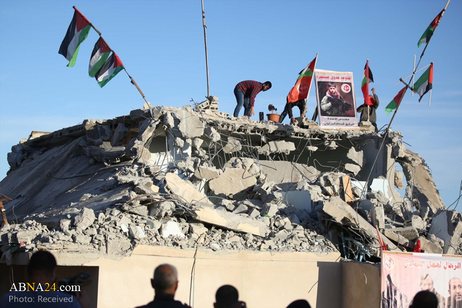 تخریب خانه اسیر فلسطینی به دست نظامیان صهیونیست