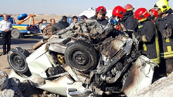 برخورد کامیون با 405 در زاهدان فاجعه آفرید