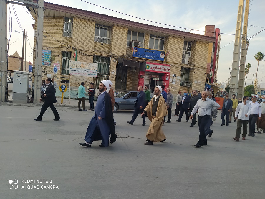 راهپیمایی نمادین «الی بیت‌المقدس» در دهدشت برگزار شد