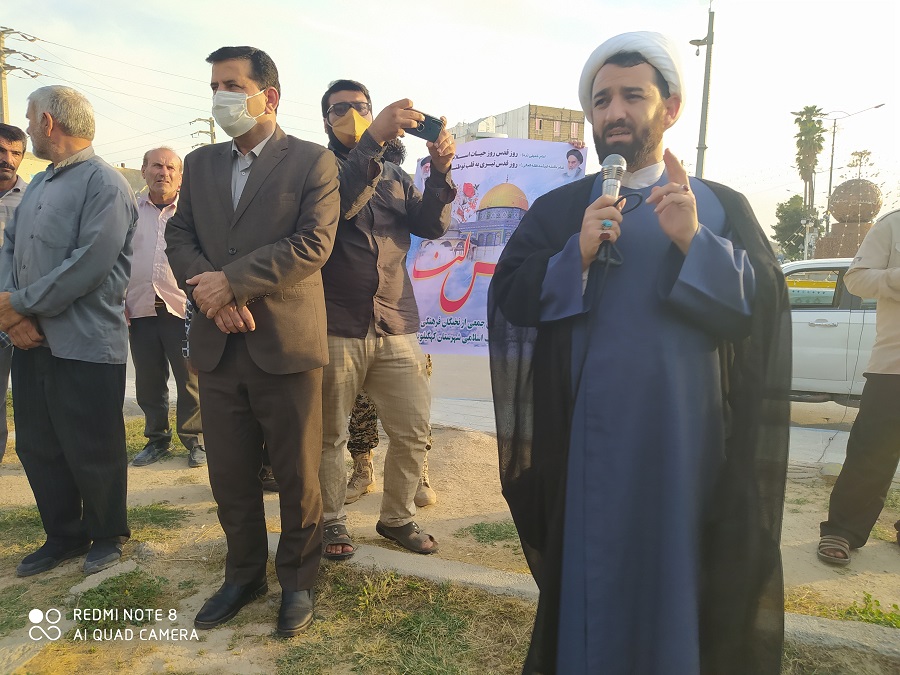 راهپیمایی نمادین «الی بیت‌المقدس» در دهدشت برگزار شد