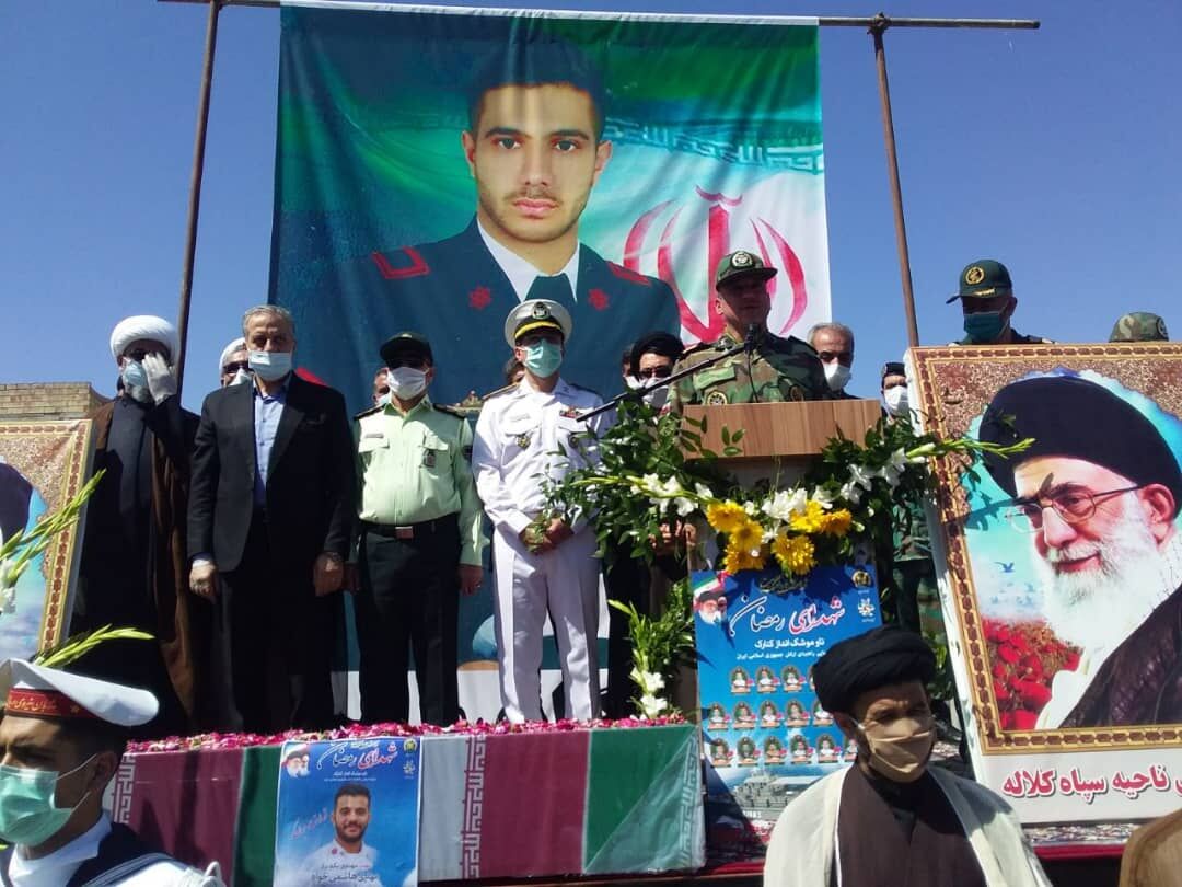 پیکر شهید گلستانی حادثه کنارک در کلاله تشییع شد