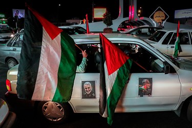 کارناوال خودرویی اعلام همبستگی با ملت مظلوم فلسطین در مشهد