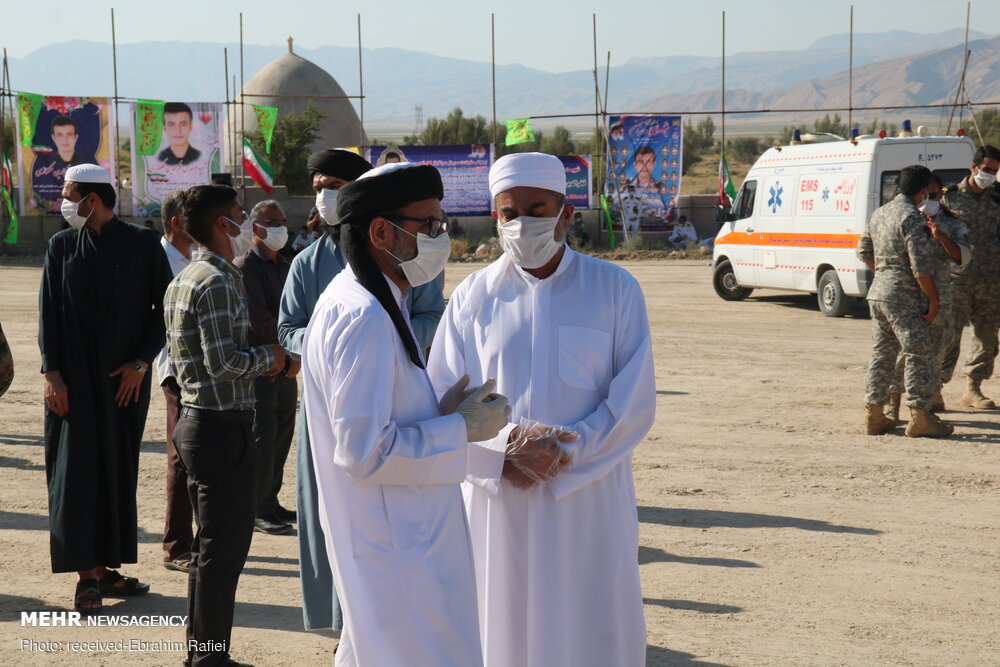 مراسم خاکسپاری شهید فخرالدین فلک نازی در روستای دهتل