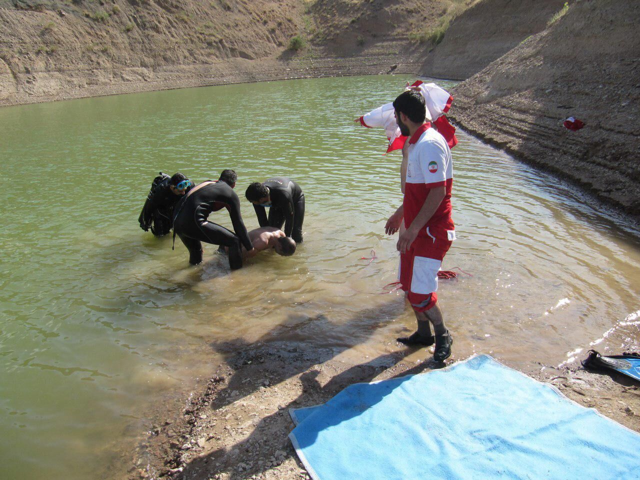 حوضچه خاکی روستای چوگان خمین قربانی گرفت