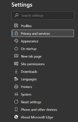 پاک کردن کش مرورگر مایکروسافت Edge