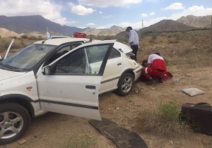 واژگونی سمند در محور تفت-ابرکوه 5 مصدوم برجای گذاشت