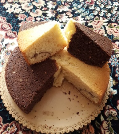 از شما/کيک دورنگ خودم پز