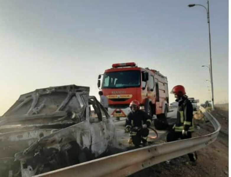 علت آتش‌سوزی‌ خودرو حامل اتباع غیرمجاز در یزد اعلام شد