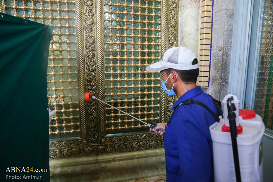  رعایت پروتکل‌های بهداشتی در حرم مطهر حضرت معصومه(س)