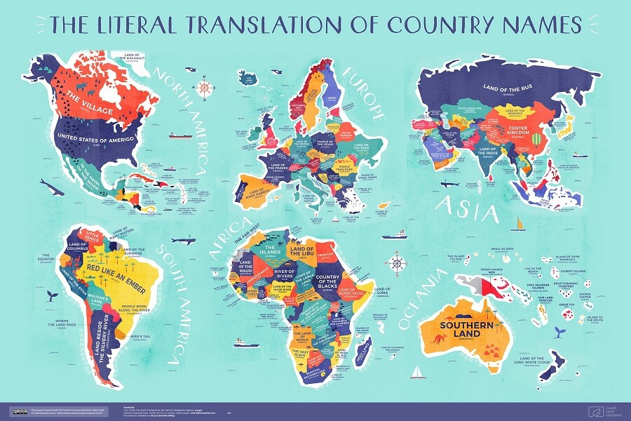 نام هر کشور به چه معنی است؟