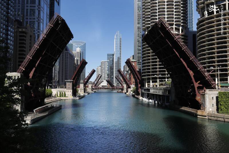 بسته شدن پل های خیابانی شیکاگو 