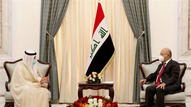 دعوت امیر کویت از رئیس‌جمهوری عراق برای سفر به این کشور