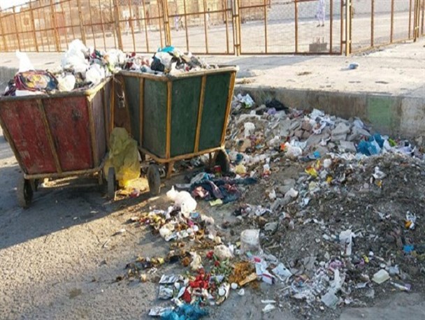 دپوی زباله‌ها در معابر زاهدان
