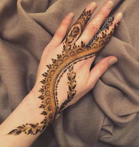 مدل نقش حنا دخترانه شیک و ساده