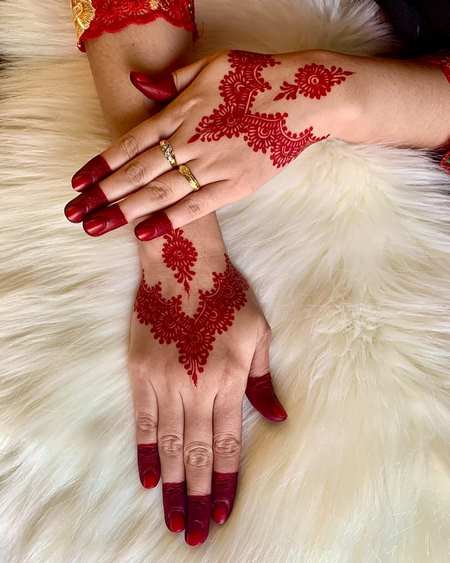 مدل نقش حنا دخترانه شیک و ساده