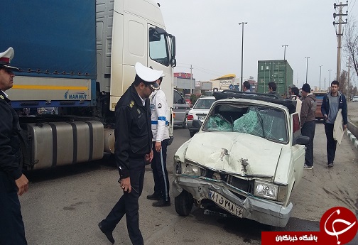 تصادف مرگبار وانت‌پیکان و موتورسوار در استان همدان