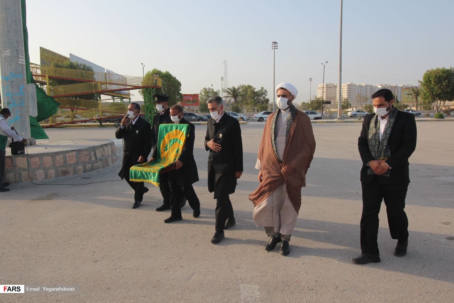 اهتزاز پرچم «رضوی» بر فراز بندرعباس