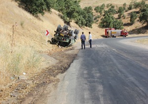 واژگونی تانکر سوخت در محور کامیاران - پالنگان