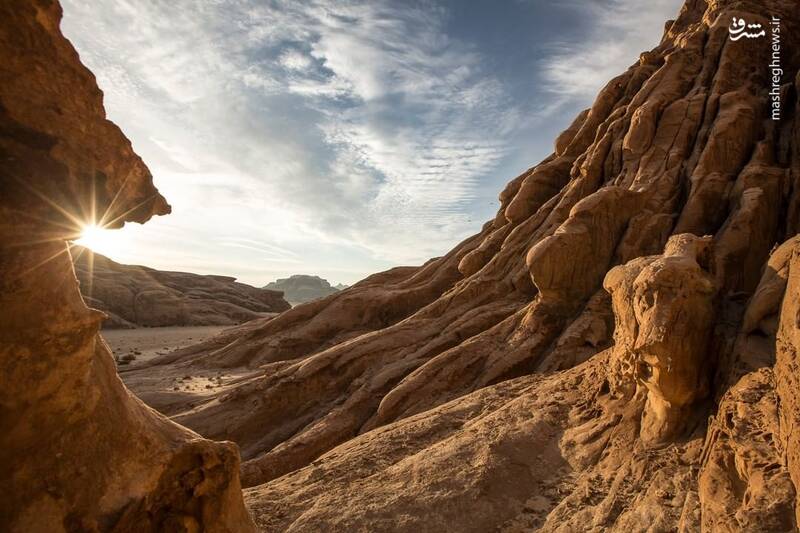 نمایی زیبا از غروب خورشید در اردن