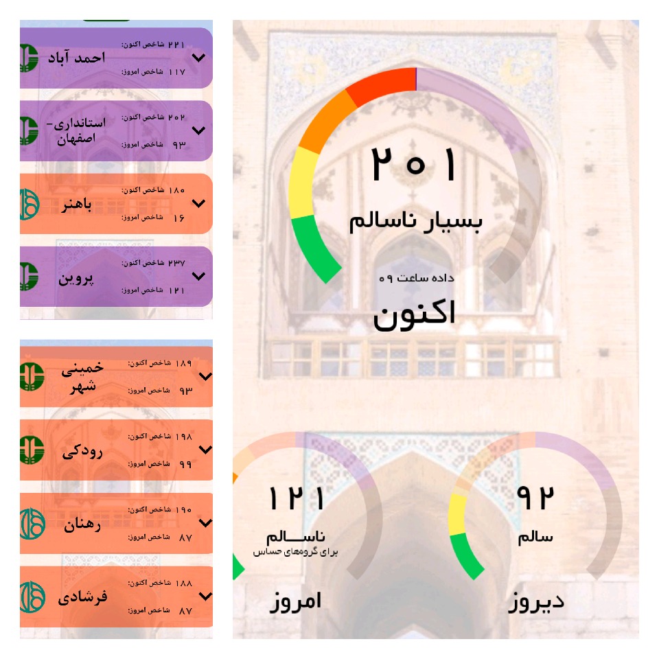 جیغِ «بنفش» ِ آسمان ِ اصفهان