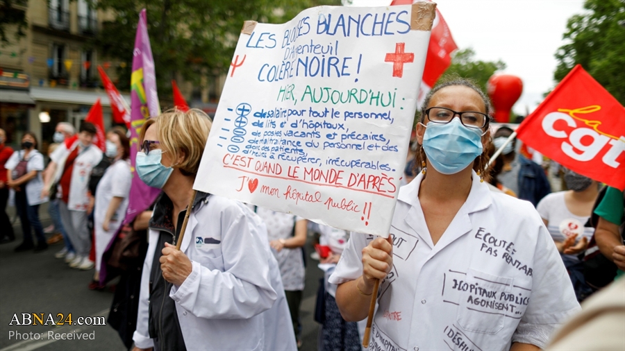 تظاهرات پزشکان، پرستاران در پایتخت فرانسه